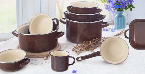 ODOLNÝ SMALTOVANÝ RIAD BROWN