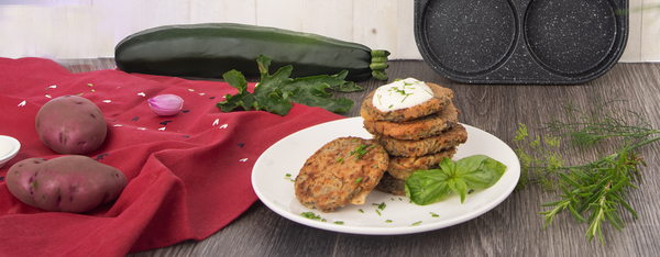 ZEMIAKOVÉ PLACKY S CUKETOU A TVARÔŽKAMI