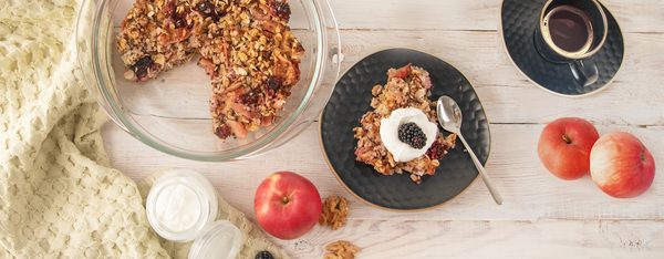 JABLKOVÝ CRUMBLE S QUINOOU BEZ CUKRU