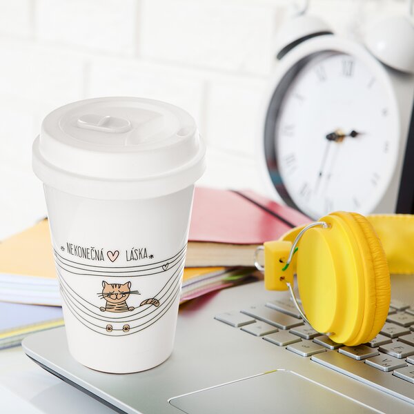 Termohrnček NEKONEČNÁ LÁSKA mačka 0,35 l