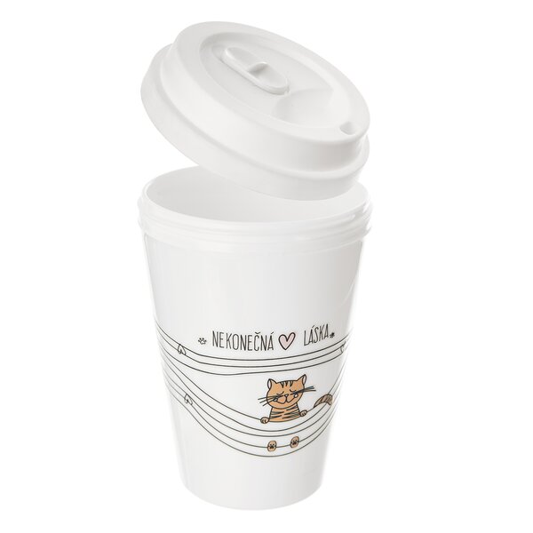 Termohrnček NEKONEČNÁ LÁSKA mačka 0,35 l