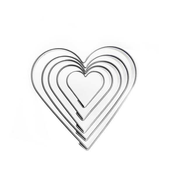 Vykrajovačka SRDCE sada 5 ks