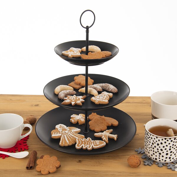 Servírovací stojan BLACK 3 poschodia