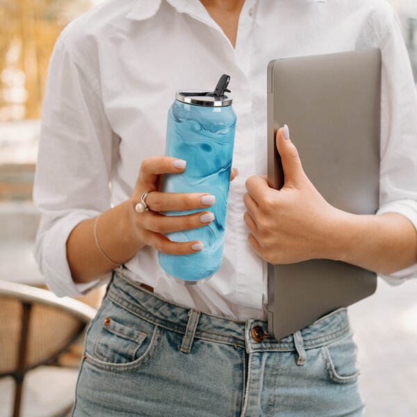 Termoska plechovka 0,7 l mramor