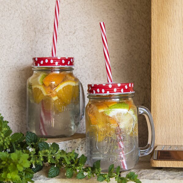 Pohár s viečkom a slamkou 0,45 l