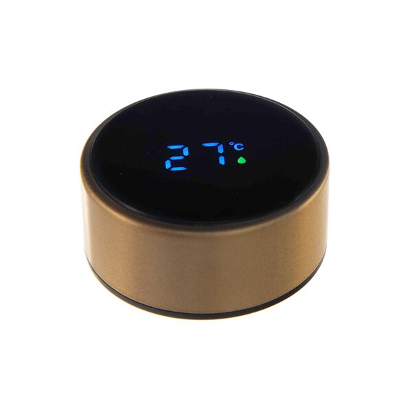 Termoska s teplomerom 0,45 l zlatá