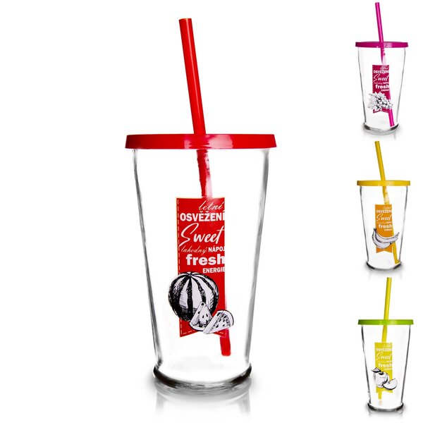 Pohár so slamkou 0,45 l