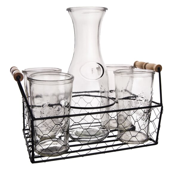 Karafa so 4 pohármi so stojanom