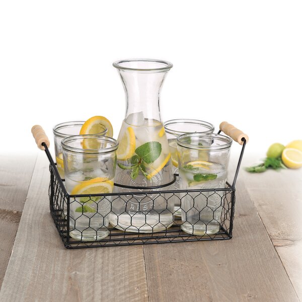 Karafa so 4 pohármi so stojanom