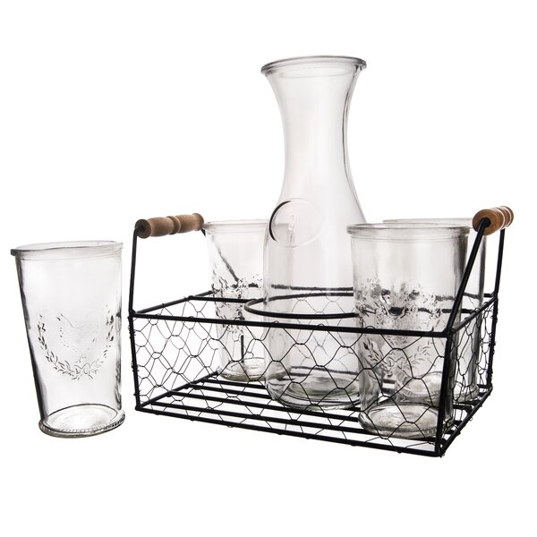 Karafa so 4 pohármi so stojanom