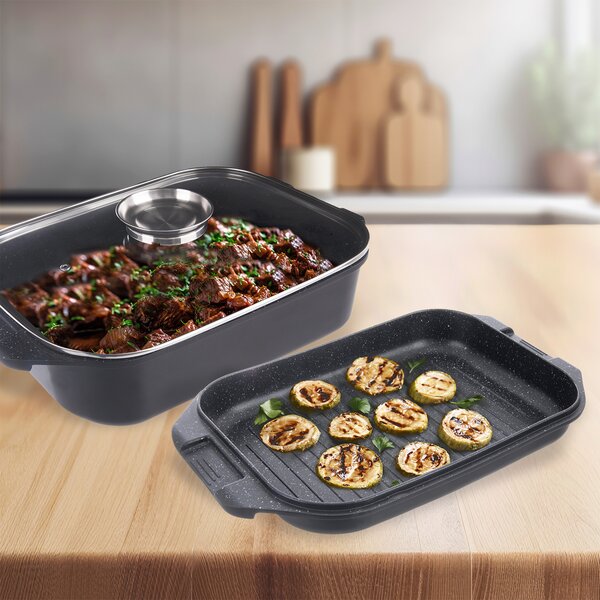 Pekáč GRANDE Aroma s poklopom obojstranný 41x26x15 cm