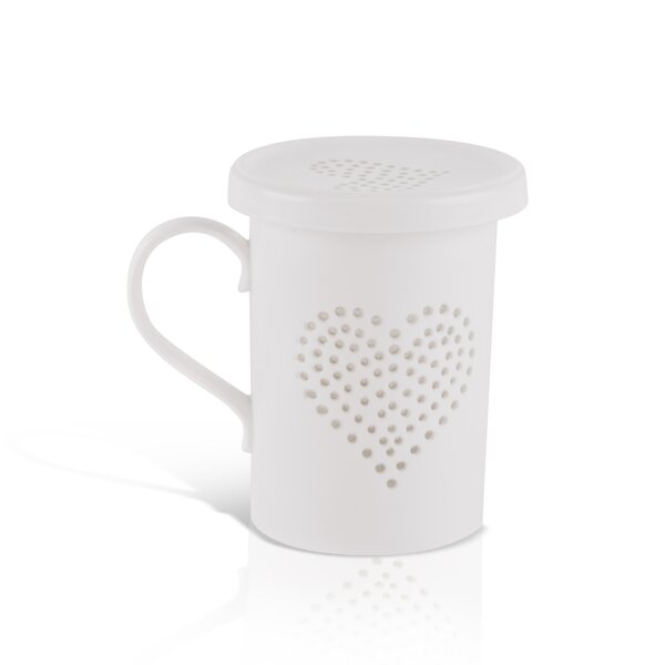 Hrnček s pokrievkou Light srdce 0,42 l