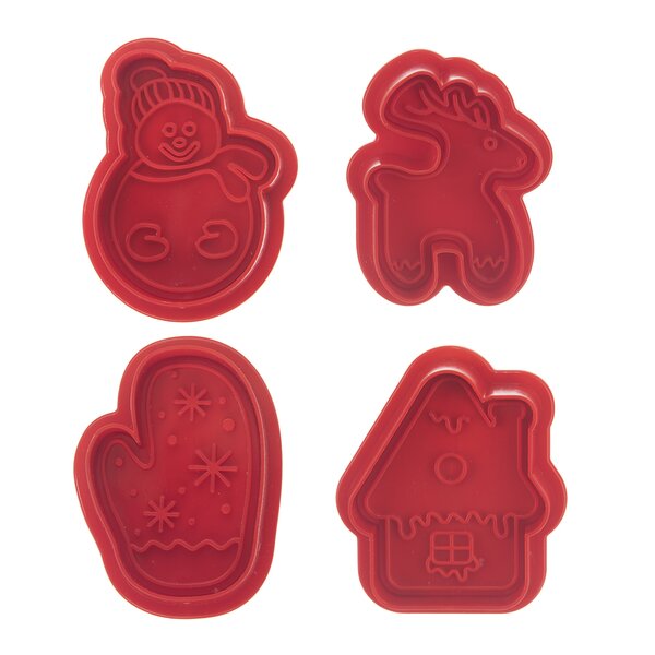 Vykrajovačka s piestom Vianoce 4 ks