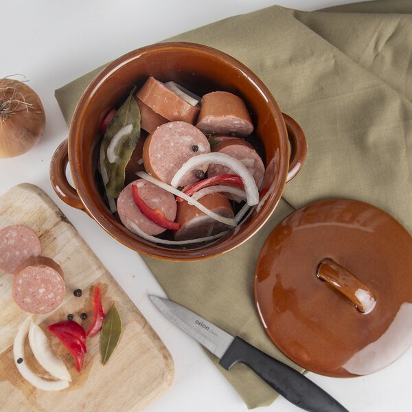 Hrniec na sadlo s vekom 0,7 l 