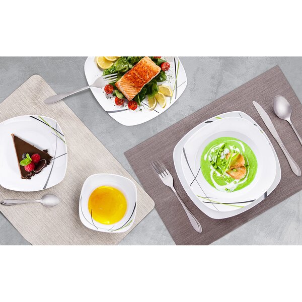 Plytký tanier Green 24x24 cm