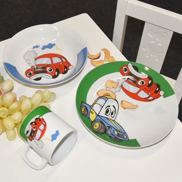 Hlboký detský tanier AUTO pr. 19 cm