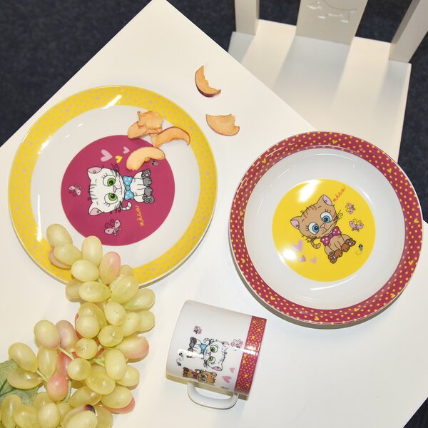 Hlboký detský tanier KOCÚRY pr. 19 cm