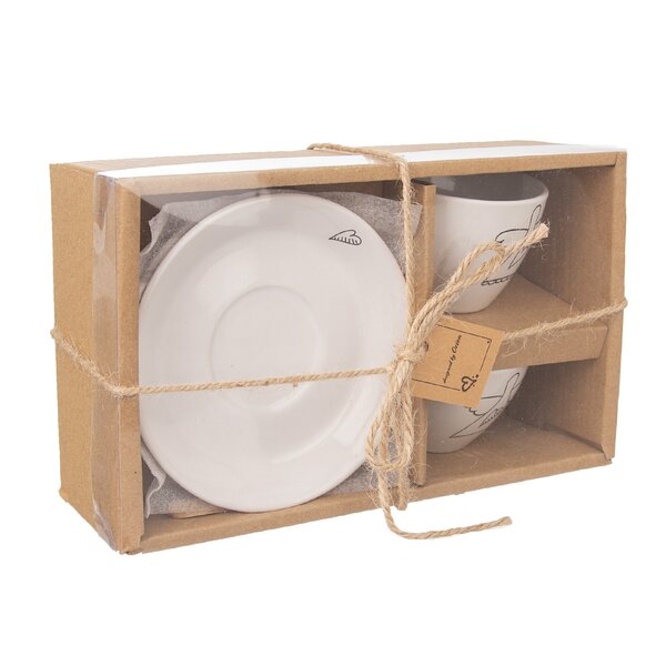 Hrnček s podšálkou ANJEL 0,09 l 2 ks