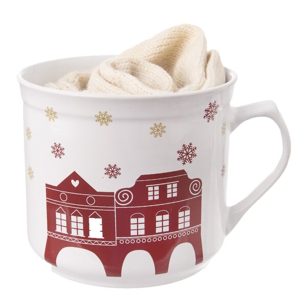 Darčekový hrnček s ponožkami DOMKY 0,5 l zlatá