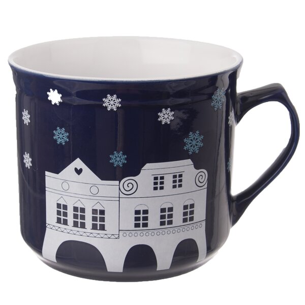 Darčekový hrnček s ponožkami DOMKY 0,5 l modrá