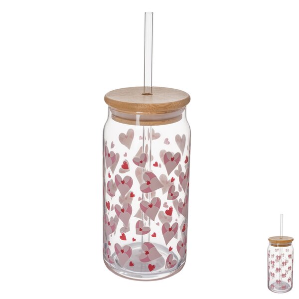 Pohár s viečkom a slamkou 0,5 l 1 ks