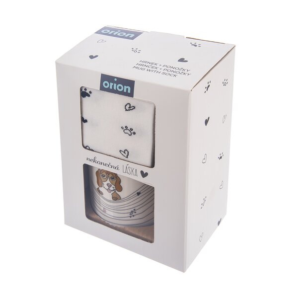 Hrnček s ponožkami NEKONEČNÁ LÁSKA 0,35 l pes