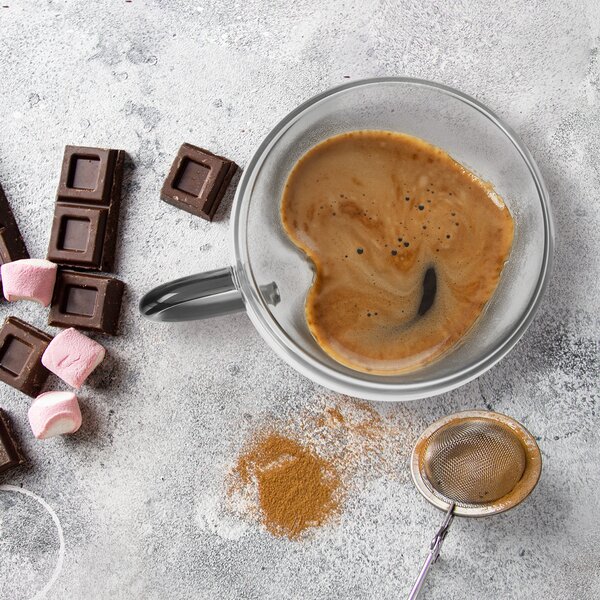 Dvojstenný hrnček DOUBLE srdce 0,33 l 2 ks