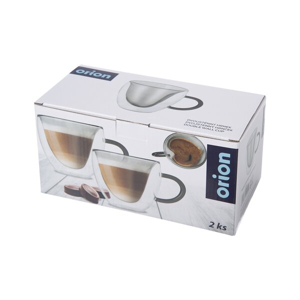 Dvojstenný hrnček DOUBLE srdce 0,33 l 2 ks