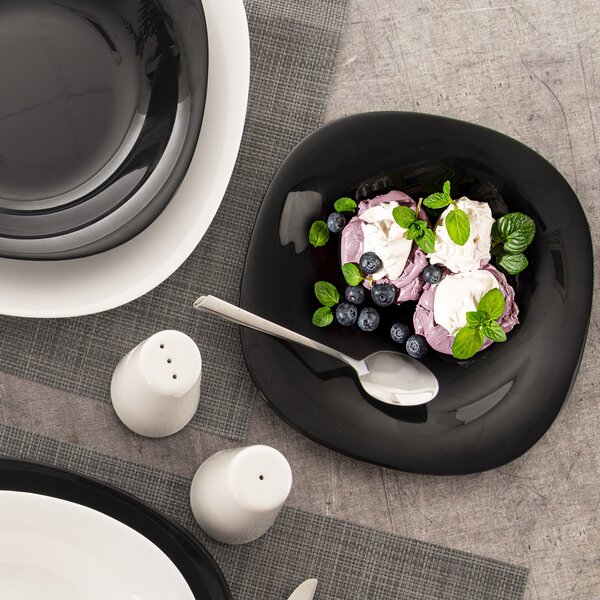 Dezertný tanier LUNA black 20x20 cm