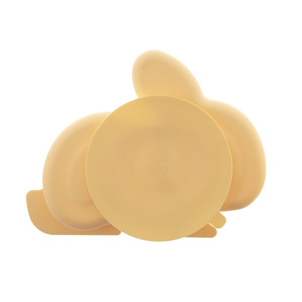 Delený detský tanier zajačik 23x18 cm