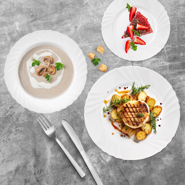 Jedálenská sada LUNA vlnky 18 dielov