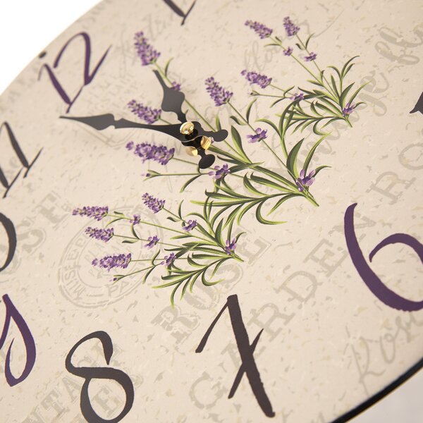 Hodiny nástenné Levanduľa pr. 34 cm