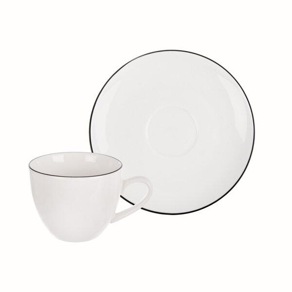 Hrnček s podšálkou Decora espresso 0,1 l 2 ks