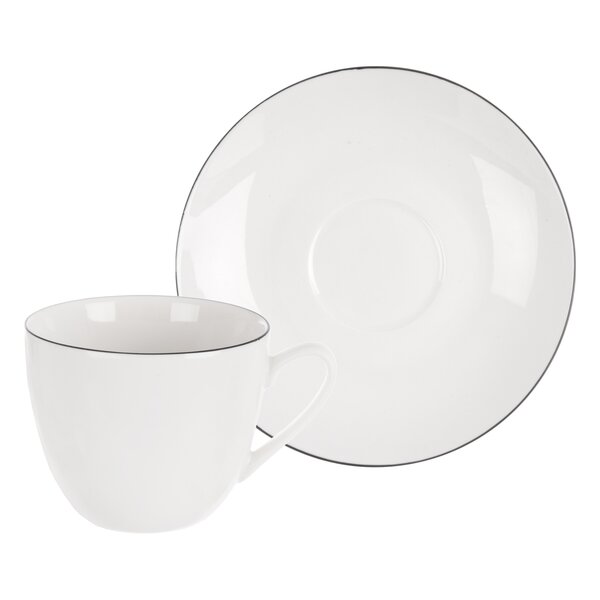 Hrnček s podšálkou Decora cappuccino 0,21 l 2 ks