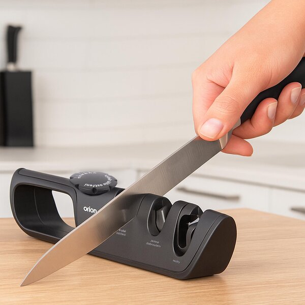 Ostrič nožov s rukoväťou 3v1