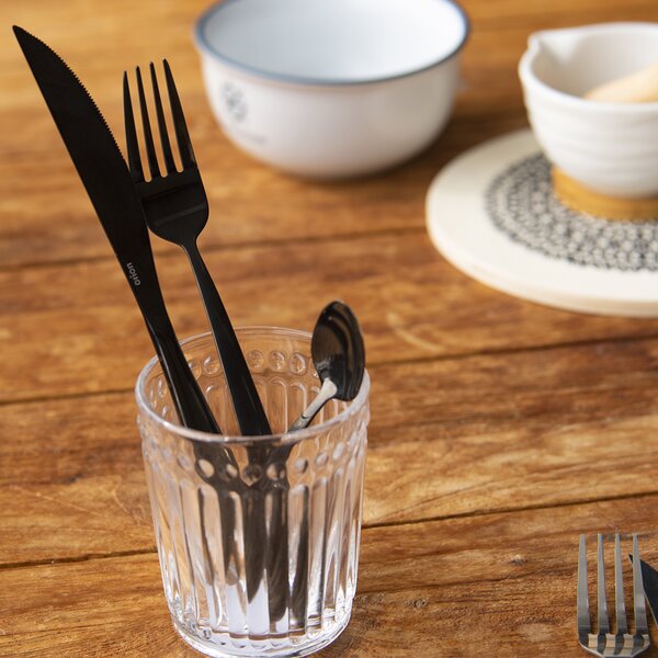 Jedálenské príbory BLACK Luxure 24 dielov