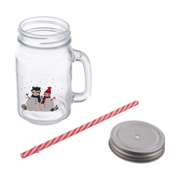 Pohár Straw s viečkom a slamkou SNEHULIAK 0,5 l