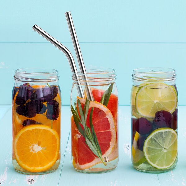 Nápojová slamka 4 ks s kefkou