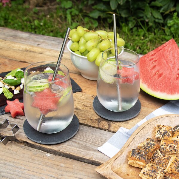 Nápojová slamka 4 ks s kefkou