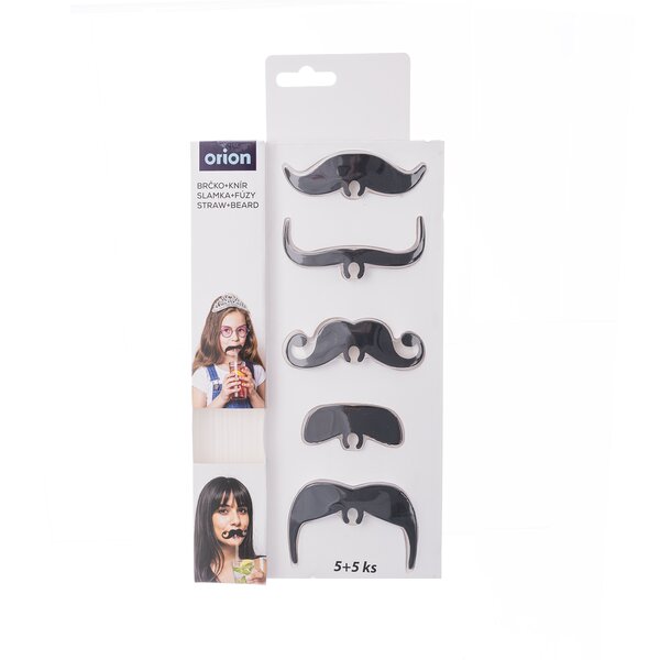 Nápojová slamka opakované použitie fúzy 5 ks