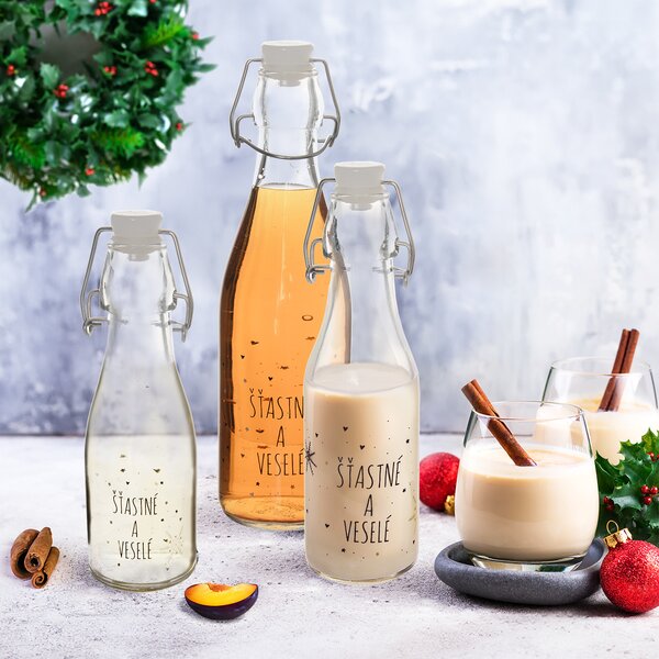 Fľaša s klip uzáverom VLOČKA 0,16 l