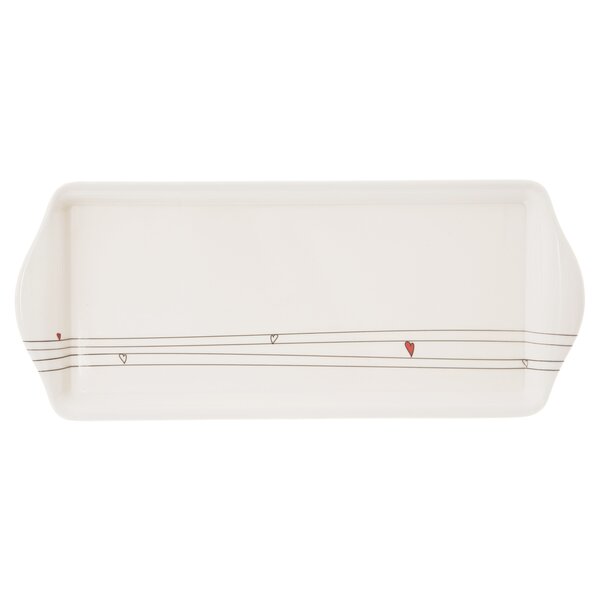 Servírovacia tácka SRDIEČKA 39,5x16,5 cm