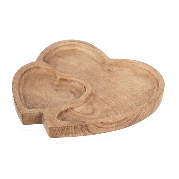 Servírovacia tácka delená MANGO srdce 23x20 cm