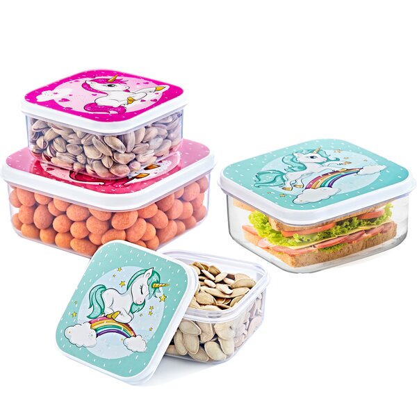 Box na desiatu jednorožec 4 ks