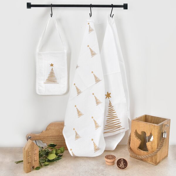 Kuchynská utierka STROMČEK 2 ks s taškou