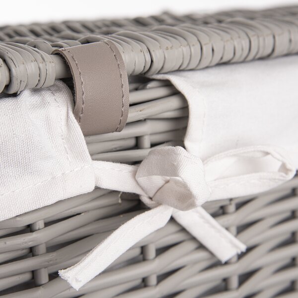 Bielizňový kôš s vekom šedý