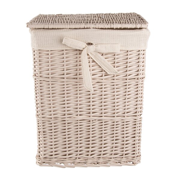 Bielizňový kôš s vekom béžový