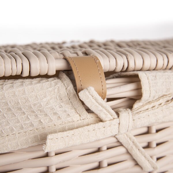 Bielizňový kôš s vekom béžový