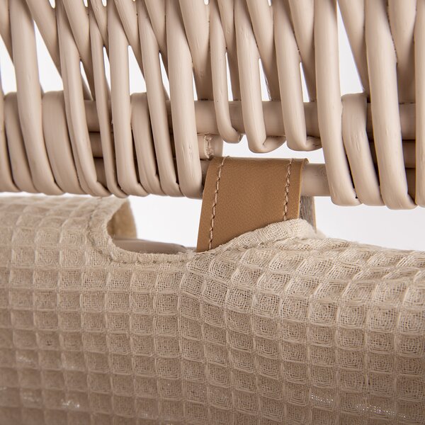 Prádelní koš s víkem béžový