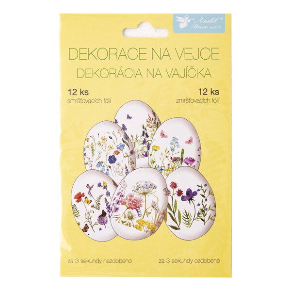 Fólia zmršťovacia na vajíčka kvety 12 ks